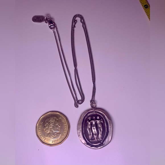 Pyrrha Three Graces Talisman + 20” Fine Curb Chain | Sterling Silver | Vancouver - Picture 7 of 10